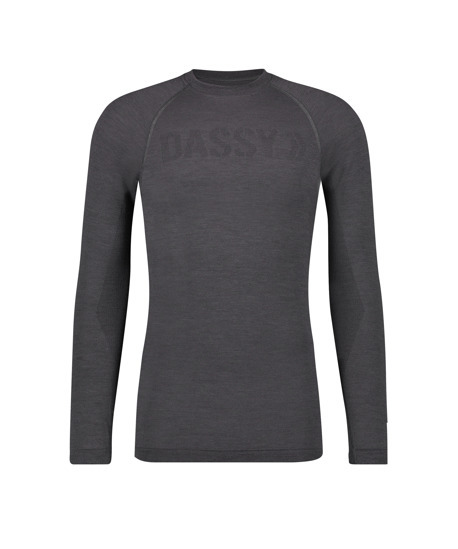 DASSY Theodor thermoshirt merinowol antracietgrijs