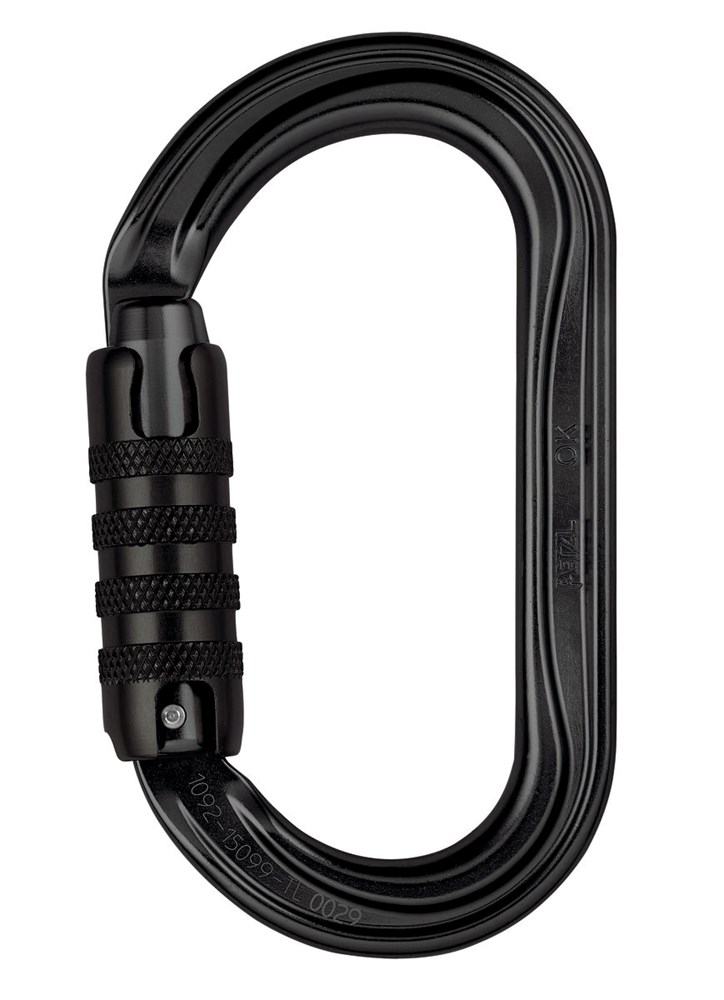 PETZL ok triact-lock carabiner black
