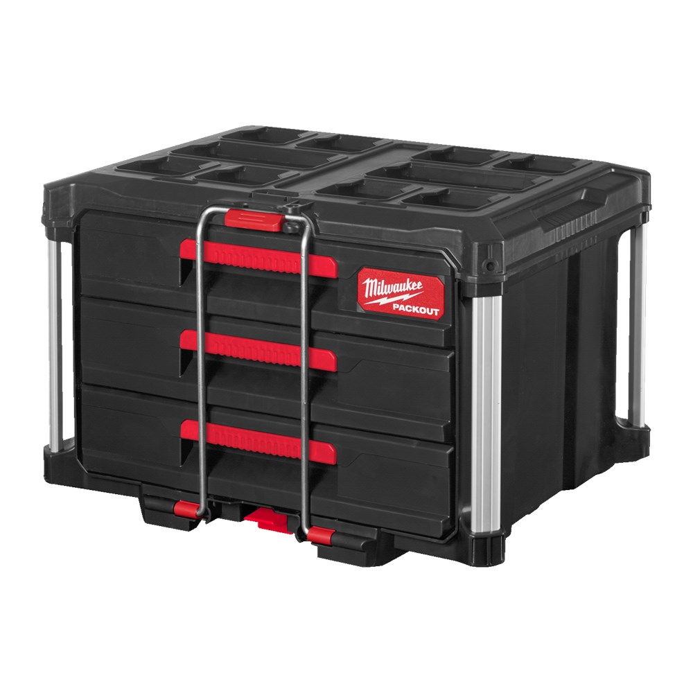 MILWAUKEE  PACKOUT™ Gereedschapskoffer met drie lades