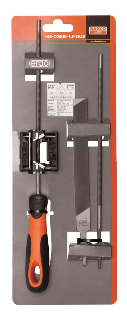 Bahco Kettingzaagvijlenset ERGO™, met losse hecht en vijlgeleider  168-C-G
