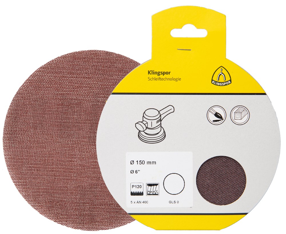 KLINGSPOR Waterproof schuurgaas met klittenband AN400 KV 150mm