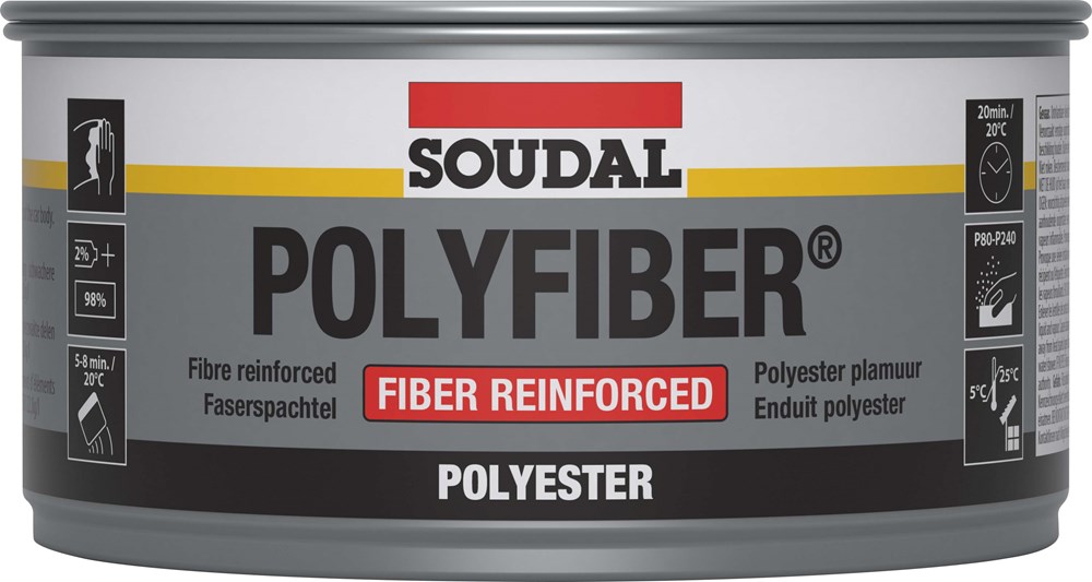 SOUDAL Polyesterplamuur 250gr grijs
