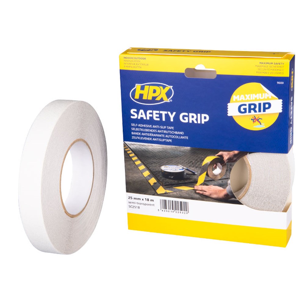 HPX Safety grip semi-transparant 25mm 18m