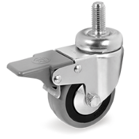 TELLURE ROTA 37 Zwenkwiel met rem gummi grijze,60x24