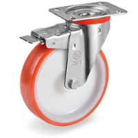 TELLURE ROTA 60 Zwenkwiel met rem polyu.inj.,80x30