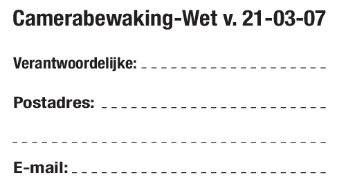 PICT TEKST NL.VIN.WIT 82.5X45 "camerabewaking wet"