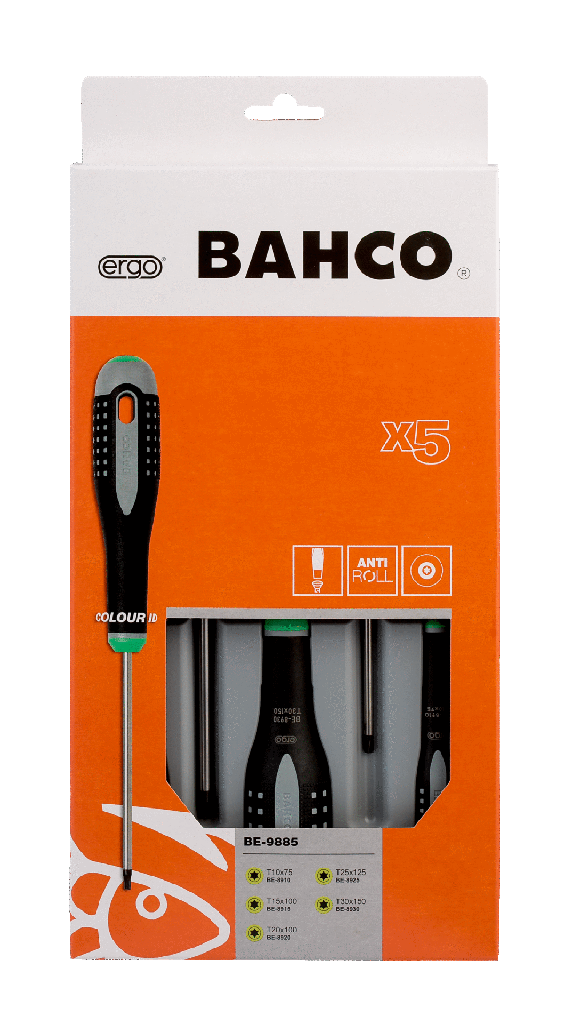 BAHCO Schroevendraaierset Ergo 5D