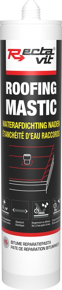 RECTAVIT Roofing Mastic bitumineuze reparatiepasta voor roofing-daken 310ml