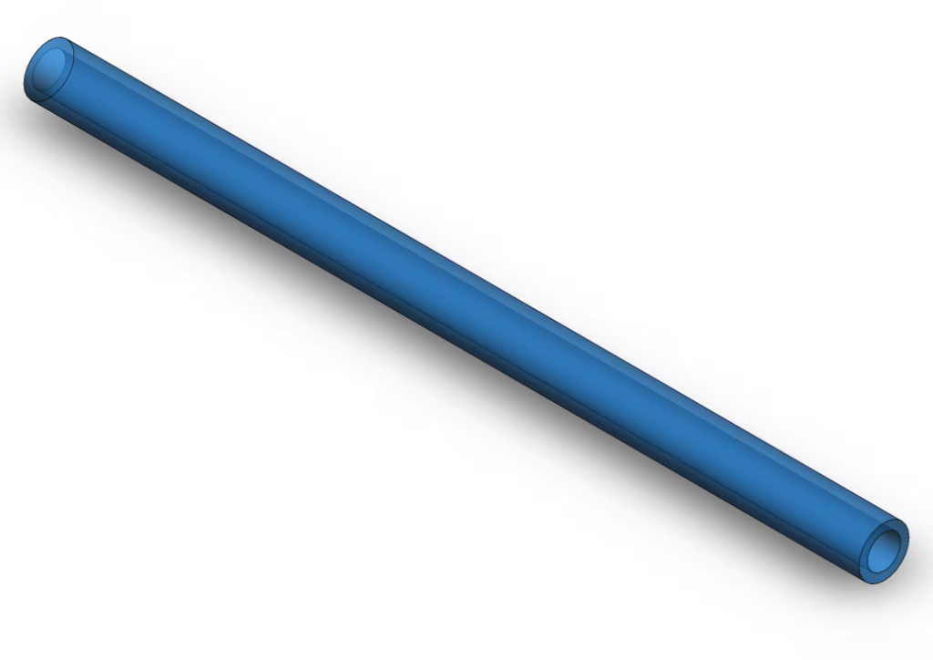 SMC slang polyurethaan 8mm OD, 5mm ID, kleur: blauw transparant, 20m