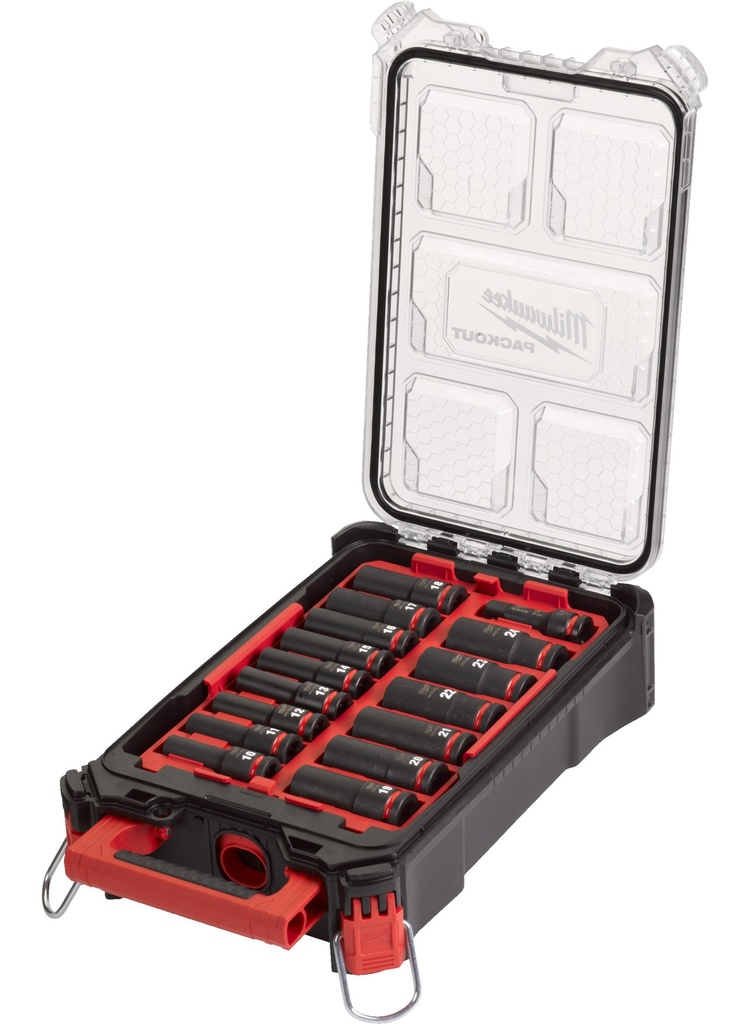 Milwauke ½˝ PACKOUT™ SHOCKWAVE™ IMPACT DUTY Doppenset 16-delig (PROMO)