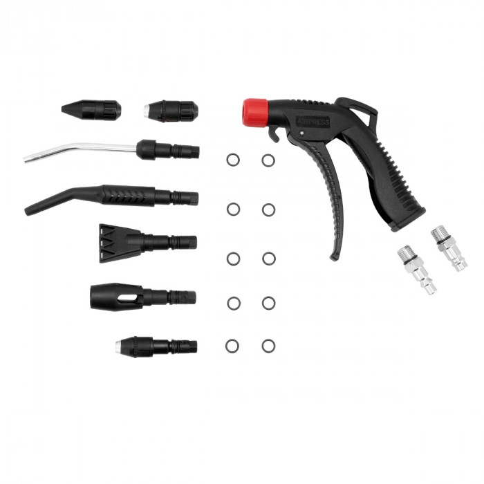 Airpress Blaaspistool set met 7 nozzles