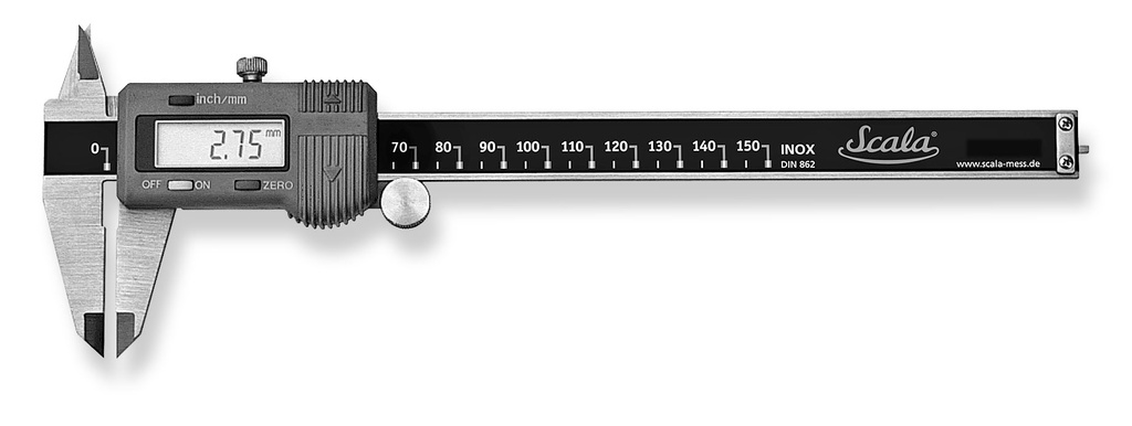 SCALA Digitale schuifmaat 150x40mm  0,01mm/0,0005" in doos