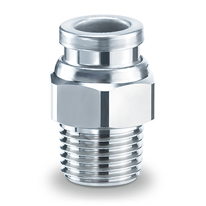 SMC Insteekkoppeling RVS / messing dia.8mm R1/4