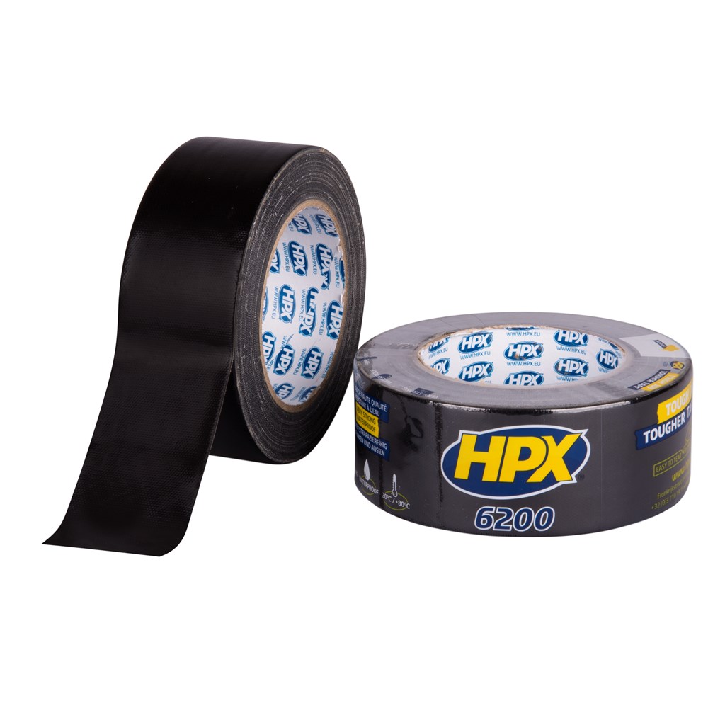 HPX Pantsertape - zwart 48mm x 25m