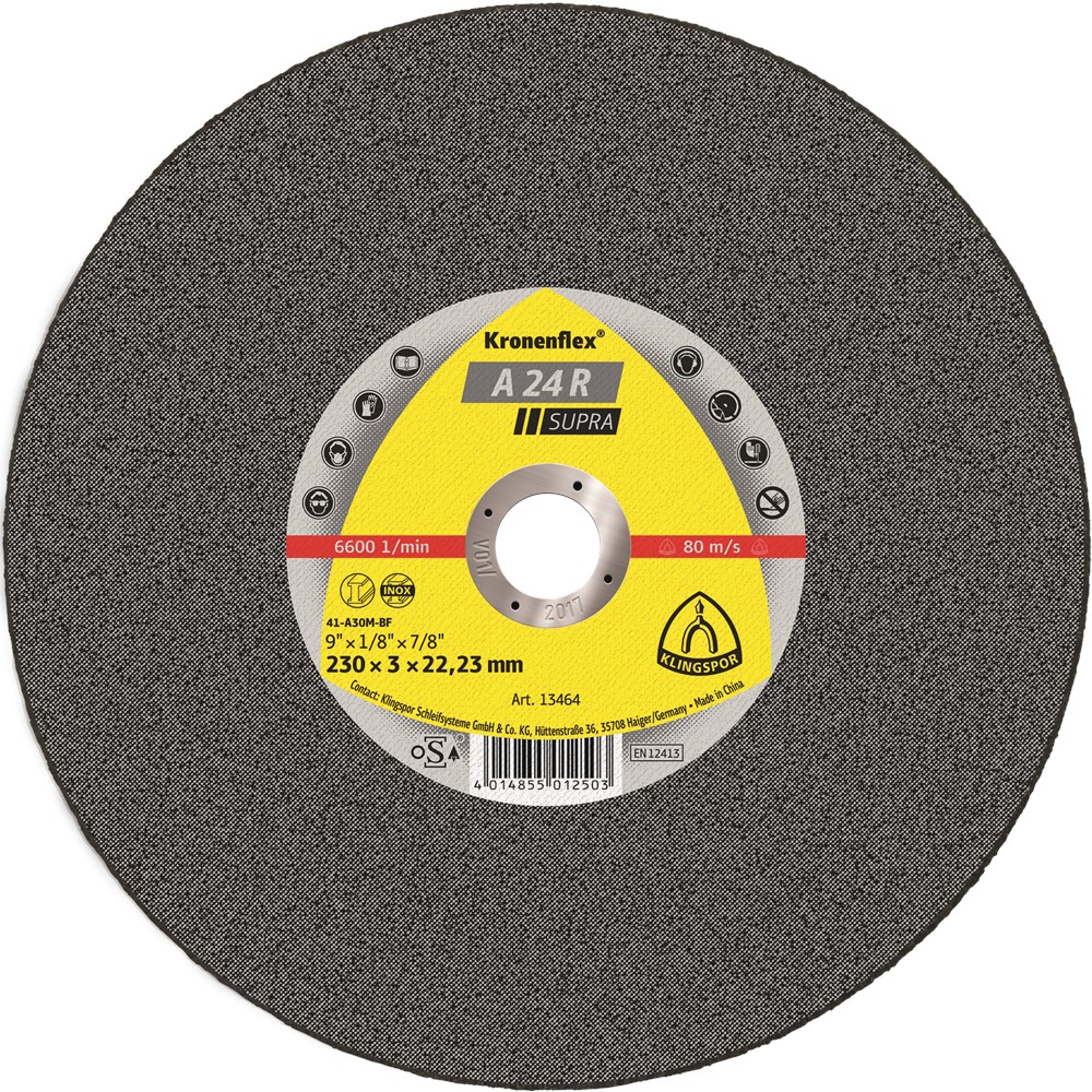 KLINGSPOR A 24 R doorslijpschijven, 125 x 2,5 x 22,23 mm vlak