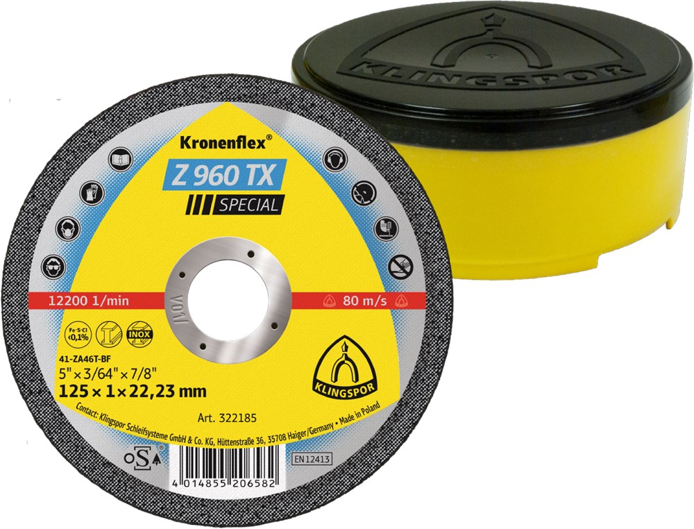 KLINGSPOR Doorslijpschijf Z 960 TX 125x1x22,23 mm