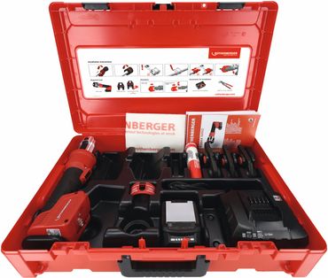 Rothenberger ROMAX NANO Basic Set hybride persmachine incl. 2Ah 18V accu en EU-lader, in Rocase  + SET iJAW TH16-20-26