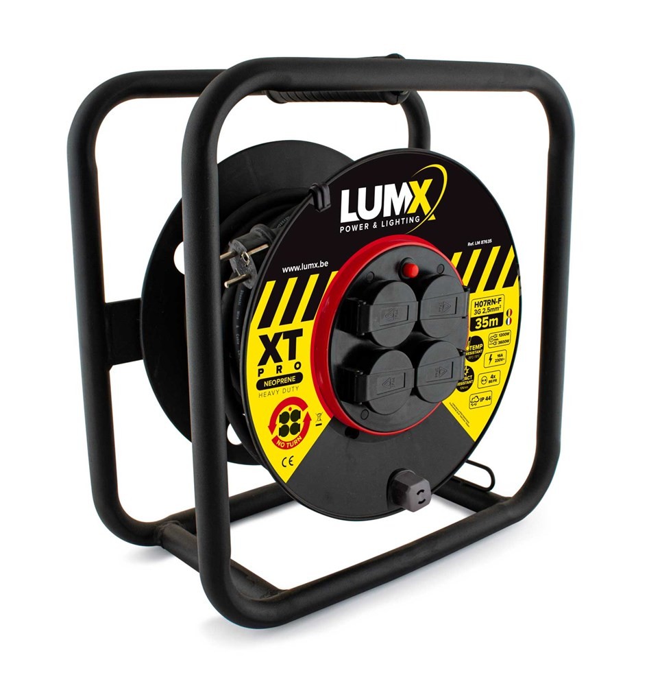 LumX kabelhaspel XT-PRO NO-TURN, HO7RN-F, 3Gx 2,5mm, 35 m 