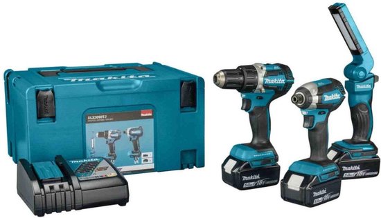 Makita DLX3090TJ Accu Combiset DTD153+DDF484+DML801 18V 5.0Ah in Mbox 3-dlg (promo)