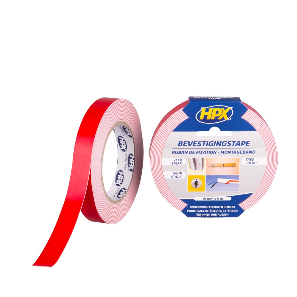 HPX Spiegel bevestigingstape - wit 19mm x 5m