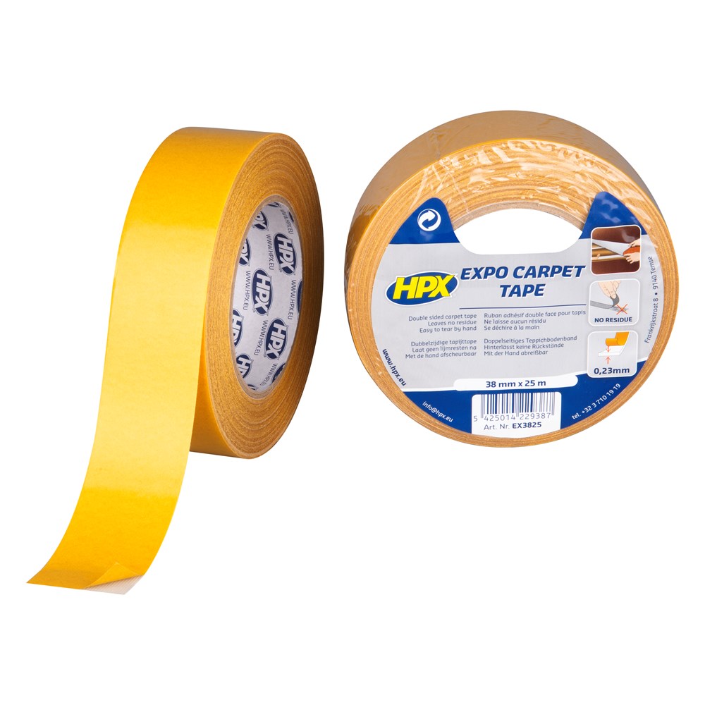 HPX Expo Carpet Tape - transparant 38mm x 25m