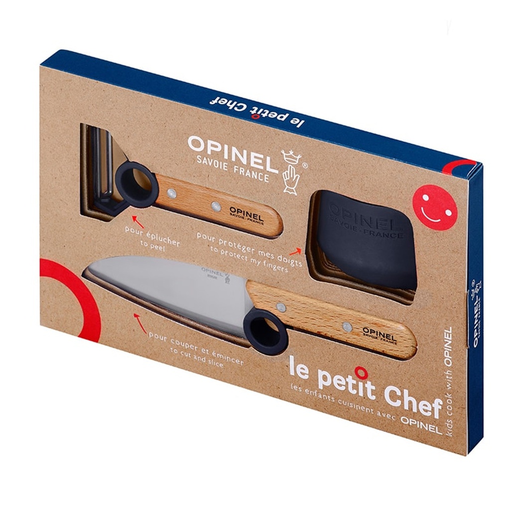 Opinel Kinderkeukenset, Opinel Le Petit Chef, 3-delig, blauw