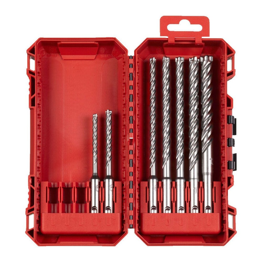 MILWAUKEE SDS-PLUS borenset MX4 PACKOUT Ready Box x7