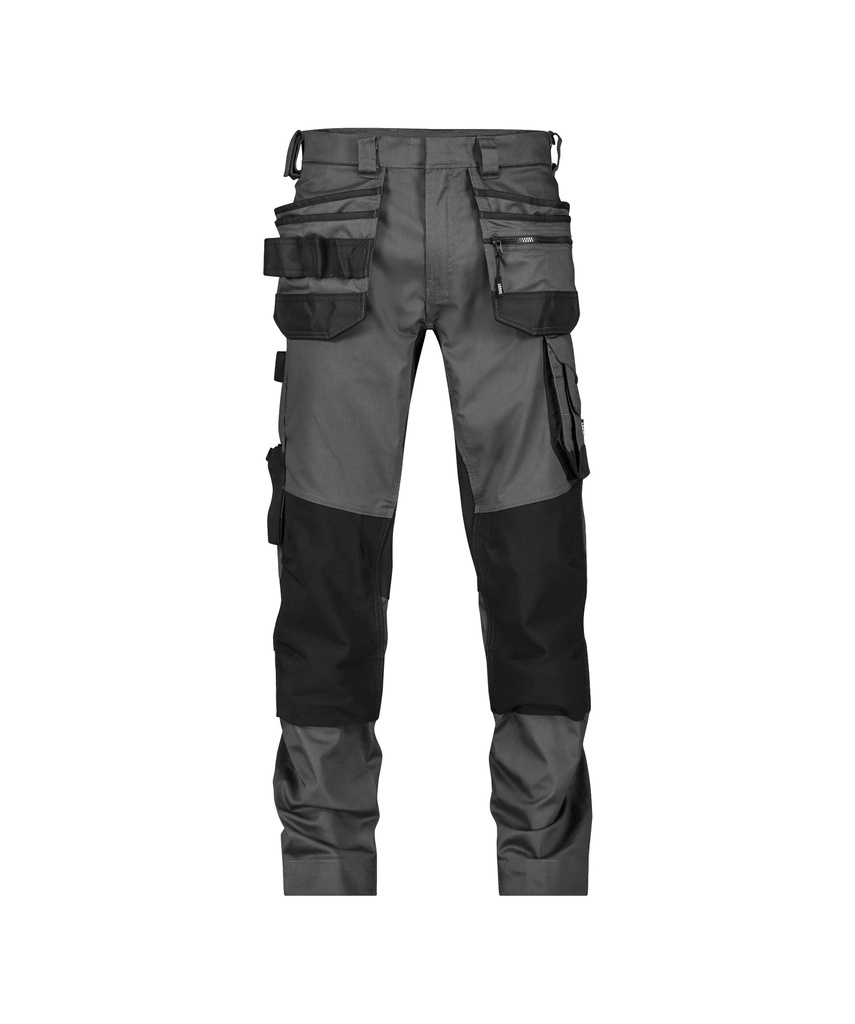 DASSY® Flux Next Holsterzakkenbroek met stretch en kniezakken antracietgrijs/zwart