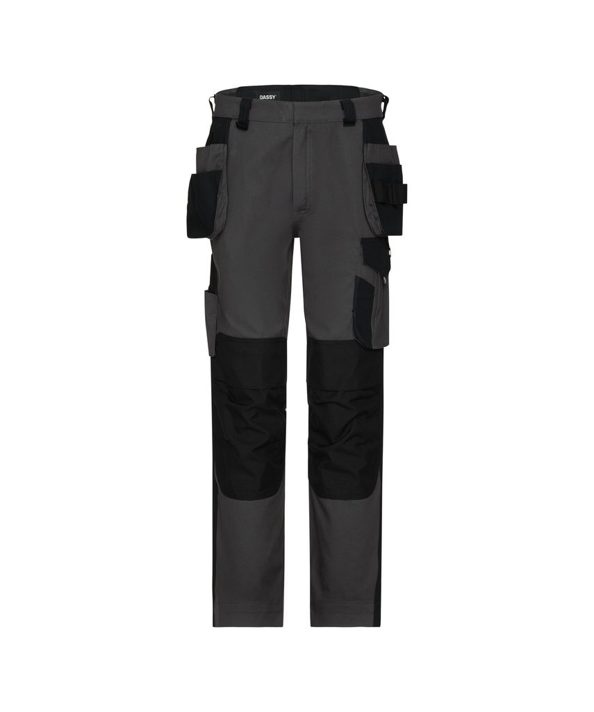 DASSY® Rossi Flex Holsterzakkenbroek met stretch en kniezakken zwart