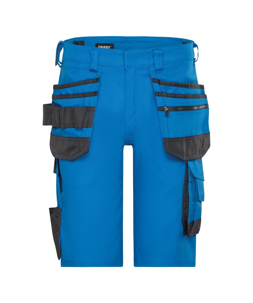 DASSY® Trix Next Holsterzakkenshort met stretch  azuurblauw/antracietgrijs