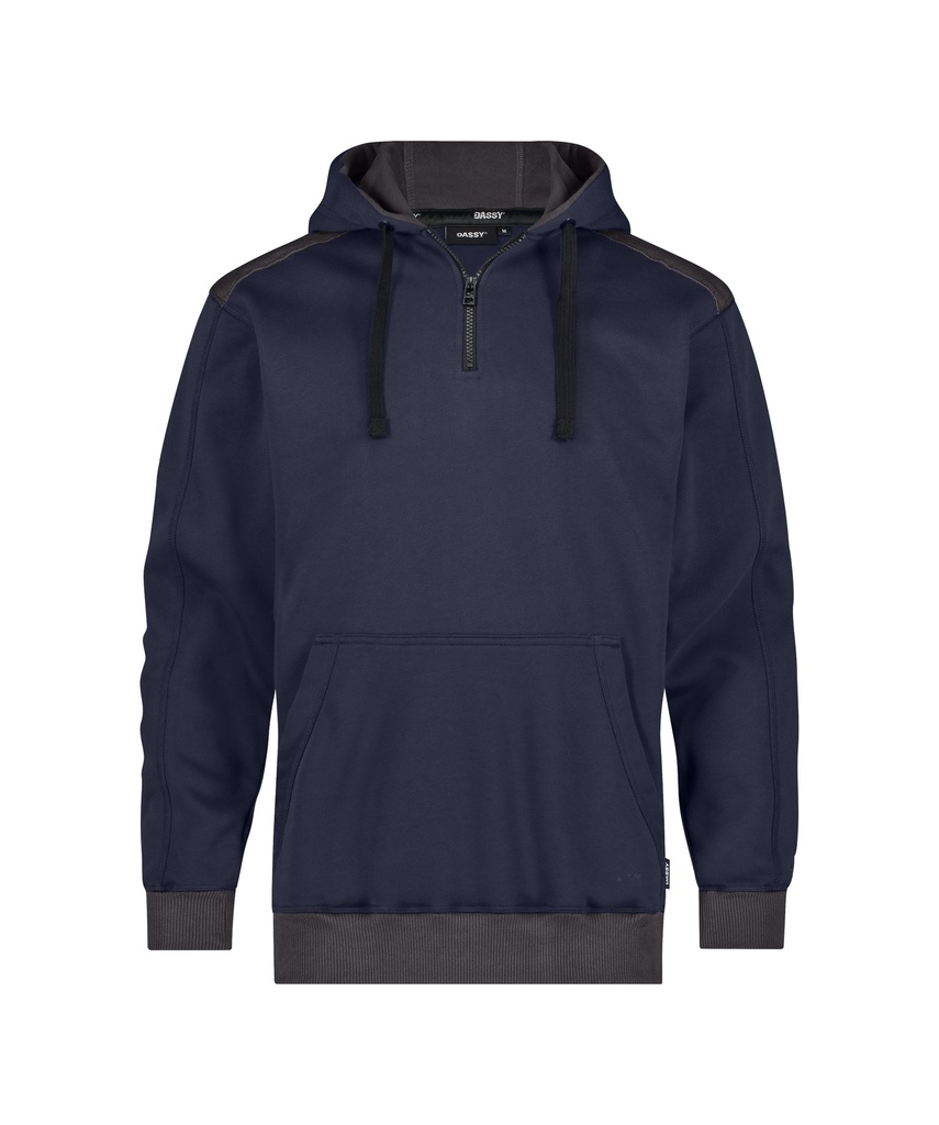 DASSY® Indy Next Sweater met kap nachtblauw/antracietgrijs