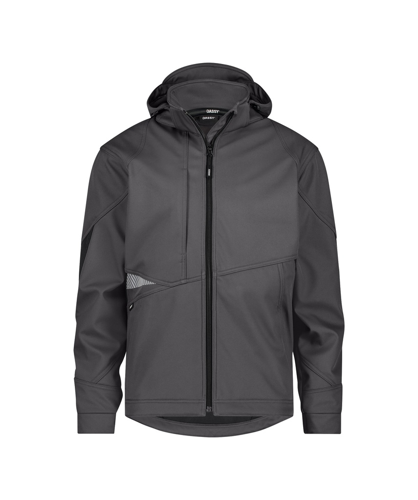DASSY® Gravity Next Softshelljas zwart/antracietgrijs