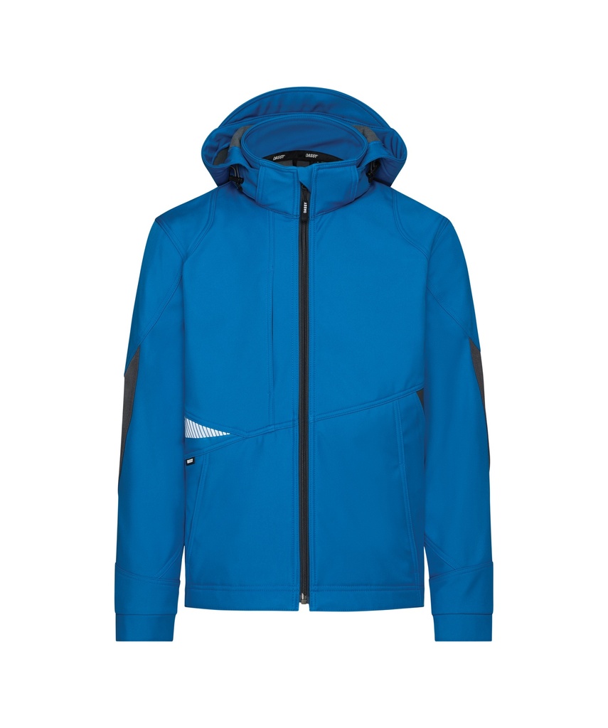 DASSY® Gravity Next Softshelljas azuurblauw/antracietgrijs