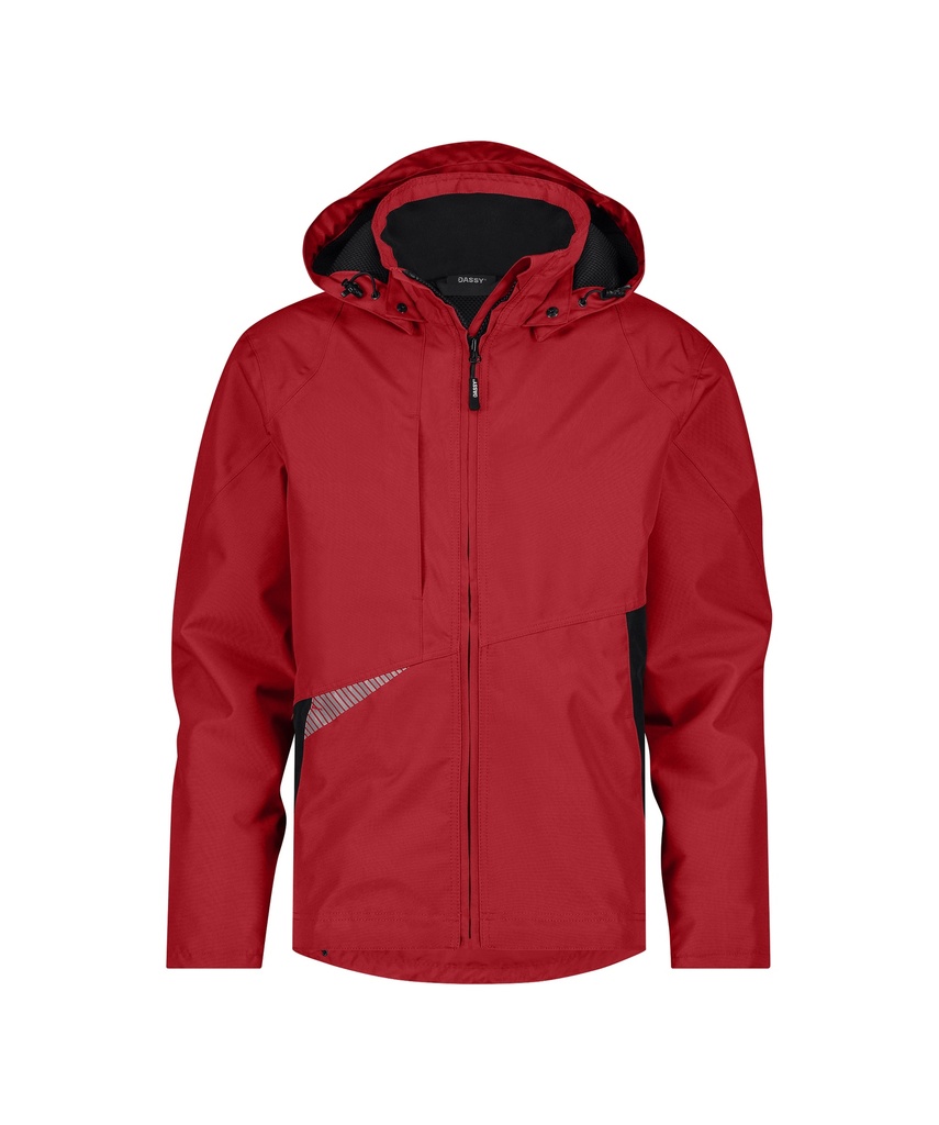 DASSY® Hyper Next Wind- en waterdichte werkjas rood/zwart