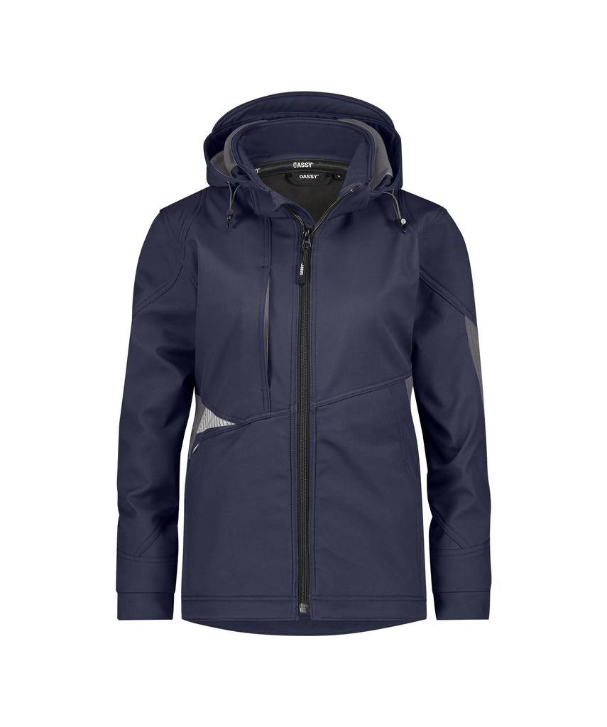 DASSY® Gravity Next Women Softshelljas voor dames nachtblauw/antracietgrijs