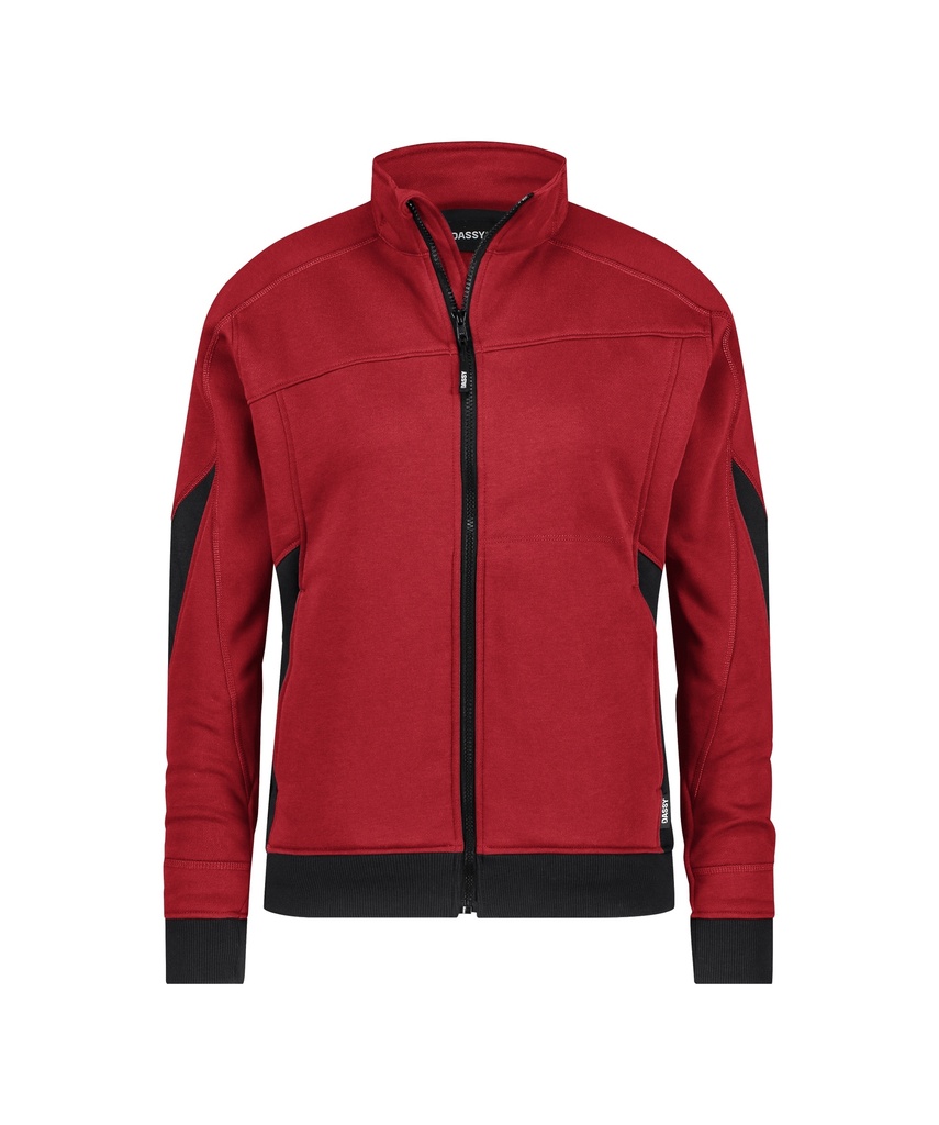 DASSY® Velox Next Women Sweater voor dames rood/zwart
