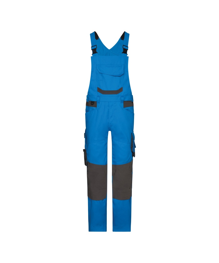 DASSY® Tronix Next Bretelbroek met stretch en kniezakken azuurblauw/antracietgrijs