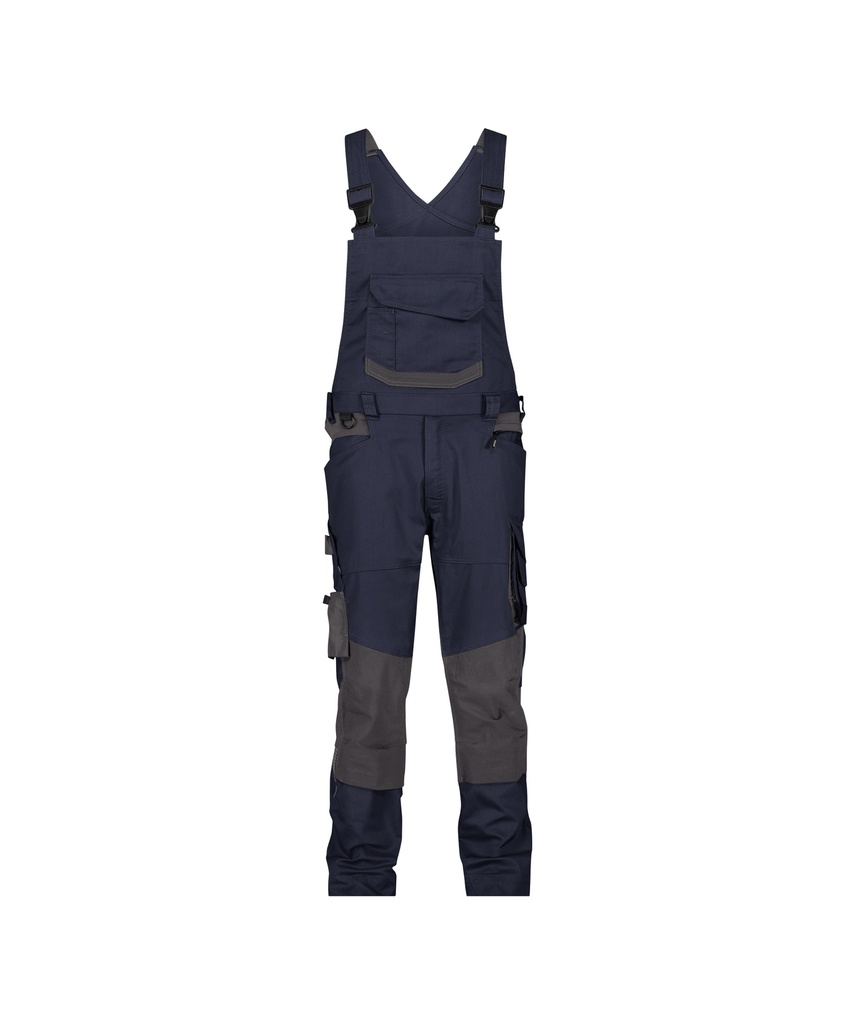 DASSY® Tronix Next Bretelbroek met stretch en kniezakken nachtblauw/antracietgrijs