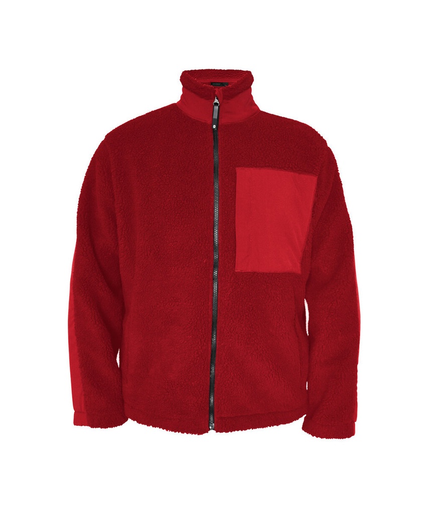 DASSY® HAVEN Pile jacket rood/zwart