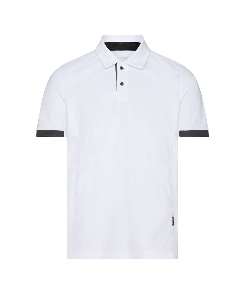DASSY® Traxion Next Polo wit/antracietgrijs