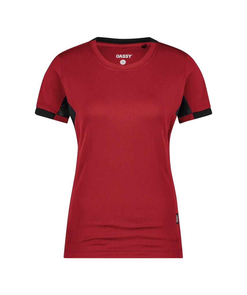 DASSY® Nexus Next Women T-shirt voor dames rood/zwart