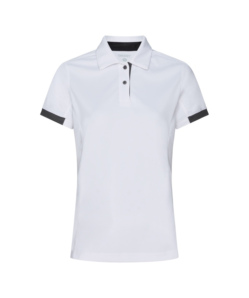 DASSY® Traxion Next Women Polo voor dames wit/antracietgrijs