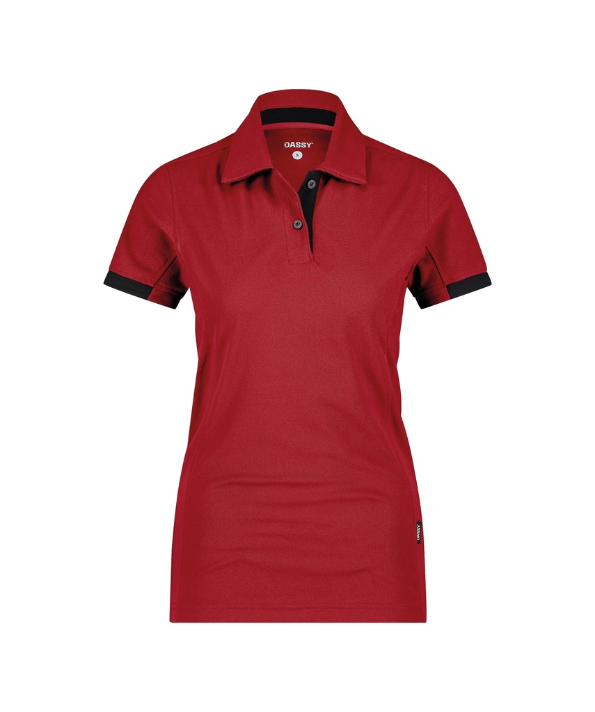 DASSY® Traxion Next Women Polo voor dames rood/zwart
