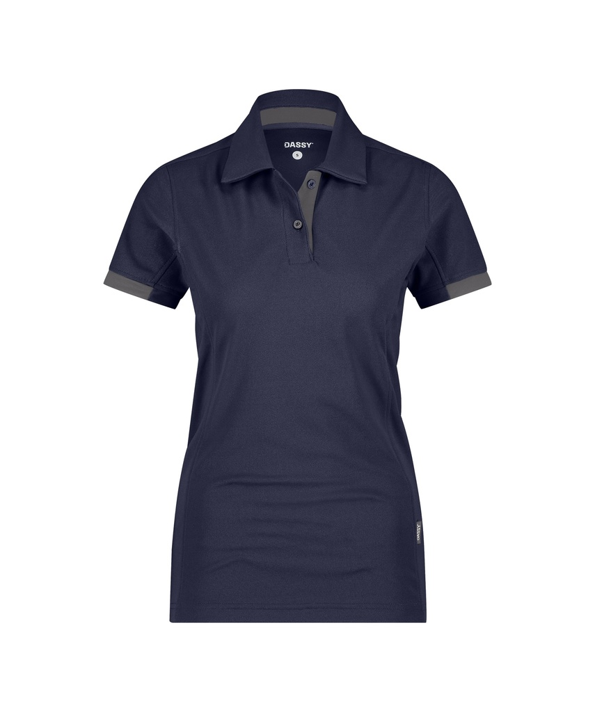 DASSY® Traxion Next Women Polo voor dames nachtblauw/antracietgrijs