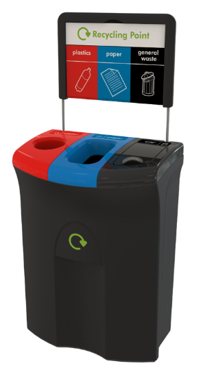 MERIDIAN 110 Liter gat/open/lift (zwart/blauw/rood)