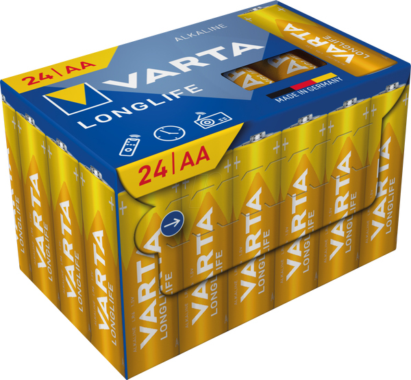 Varta Longlife, Alkaline batterij, AA , 24st/pack