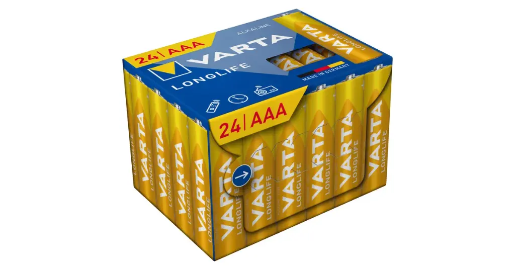 Varta Longlife, Alkaline batterij, AAA , 24st/pack 
