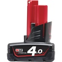 MILWAUKEE M12 B4 (12 V / 4,0 Ah Red Li-Ion) M12™ 4,0 Ah accu