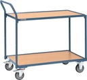 Tafelwagen 2 laadvlakken L1000xB600mm duifblauw, RAL 5014 drgverm.300 kg schuifbeugel verticaal