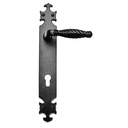 HDD deurkruk pro nikita zwart plaat+cyl 92mm (op bestelling, levertermijn 4 weken)